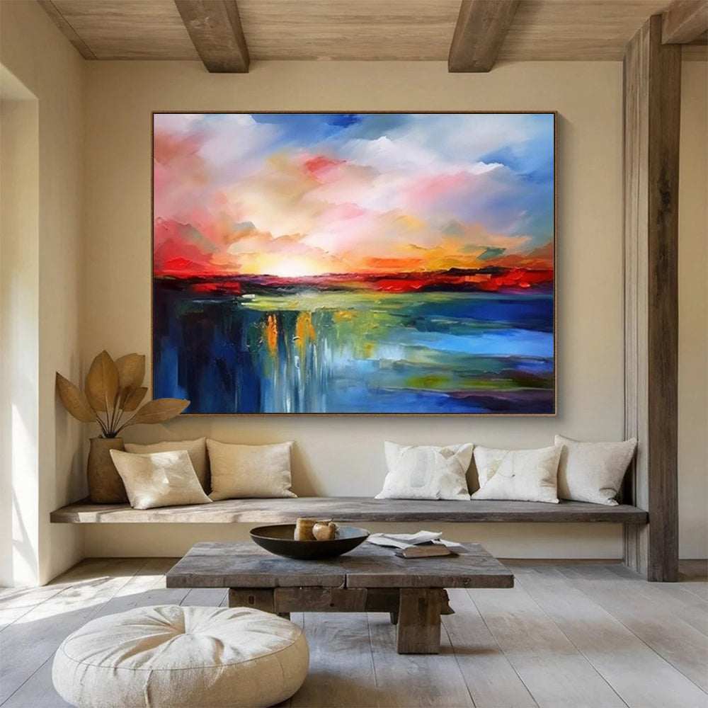 landscape evening abstract colorful design 6